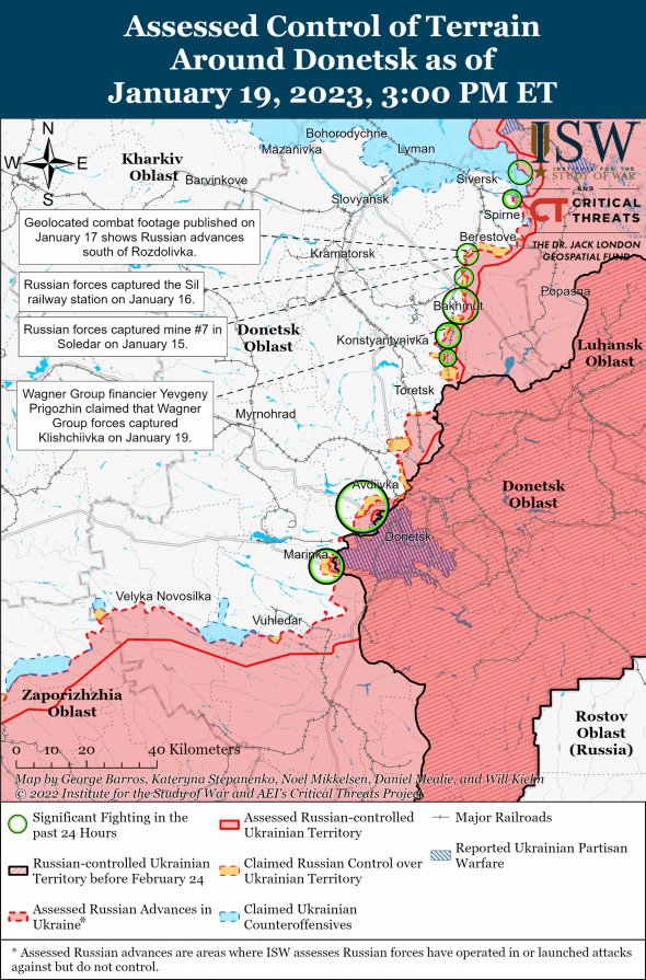 Генштаб ввечері повідомляв про триваючі бої в районі самого Бахмута