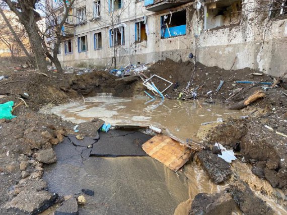 Наслідки обстрілу Костянтинівки на Донеччині російськими окупантами вдень 24 січня