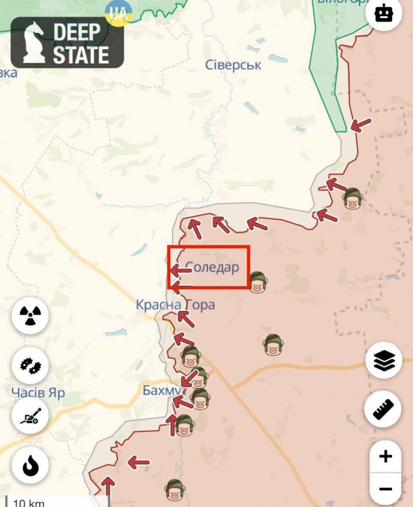Силы обороны Украины отошли от Соледара в Донецкой области