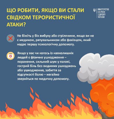 Поради на випадок, якщо ви стали свідком терористичної атаки