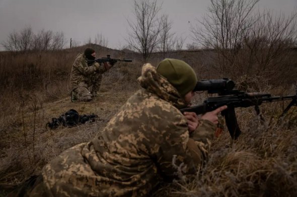 Украинские военные тренируются в Запорожской области 