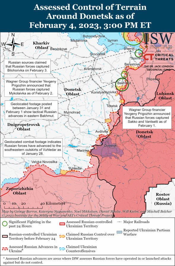 Карта бойових дій на Луганщині