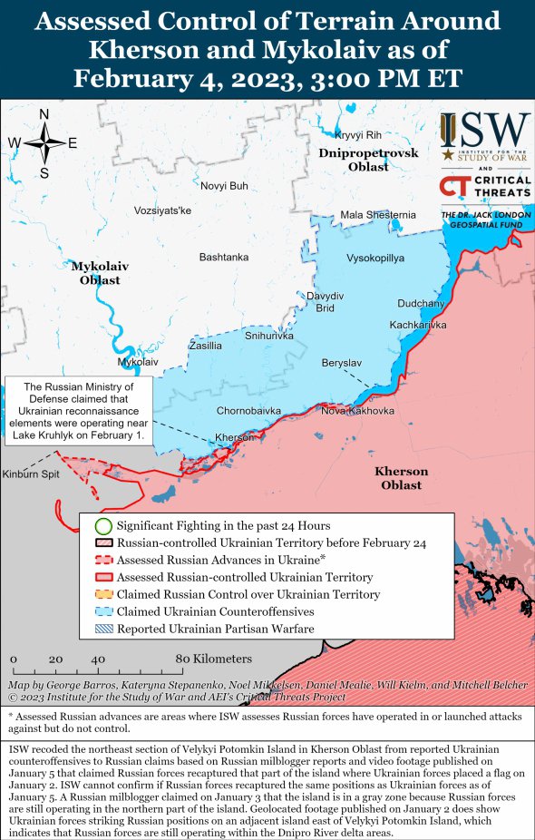 Карта боевых действий на юге Украины