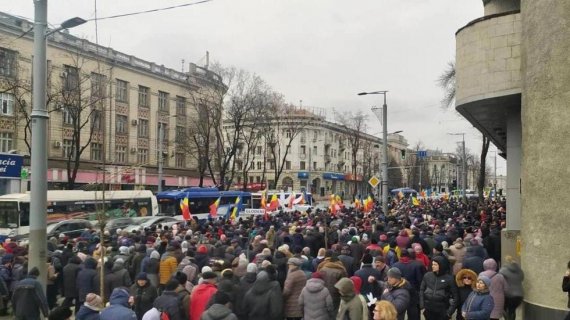 У столиці Молдови Кишиневі 28 лютого проходять антиурядові акції