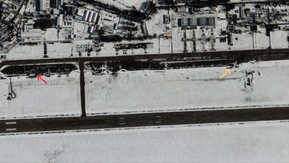 З'явився перший супутниковий знімок аеродрому "Мачуліщі" після інциденту з підривом літака ДРЛО А-50 ВКС РФ