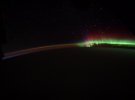 В NASA показали зеленое полярное сияние из космоса