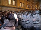 Протесты на улицах Тбилиси в ночь на среду 