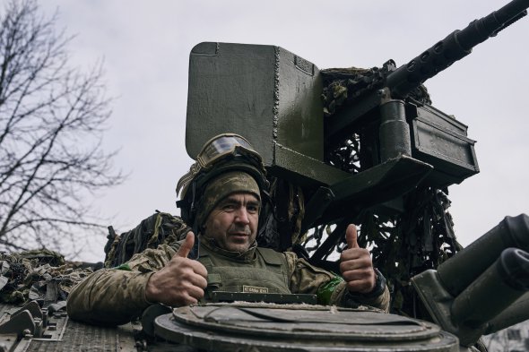 Украинские войска возле Бахмута 