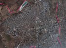 Супутникові знімки Бахмута за 23 лютого 