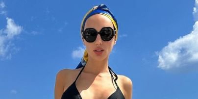 Актриса Виктория Варлей на пляже Майами, США