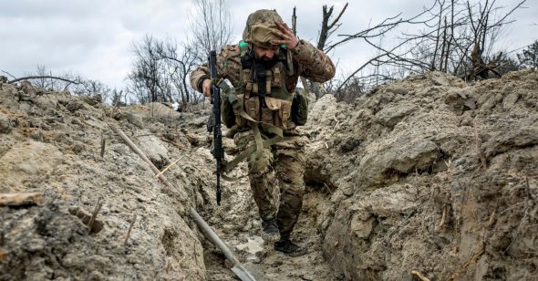 Солдат на лінії фронту 