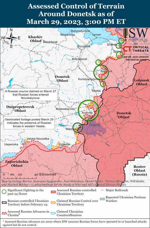 Карта бойових дій в Україні 