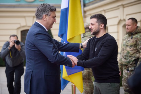 Президент України Володимир Зеленський зустрівся із прем'єр-міністром Хорватії Андреєм Пленковичем.