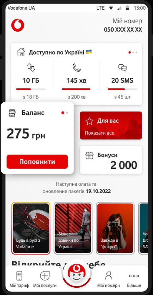 В обновленном My Vodafone улучшили логику пользования функциями