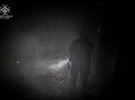 Последствия падения обломков сбитого в Киеве БПЛА вечером 4 мая 