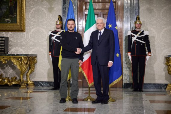 Президент України Володимир Зеленський у Римі зустрівся з італійським лідером Серджо Маттареллою