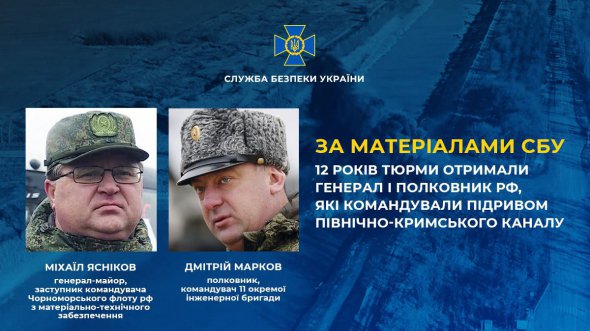 СБУ зібрала доказову базу на ще двох командирів російських військ, які причетні до знищення ключових об'єктів життєзабезпечення Херсонщини