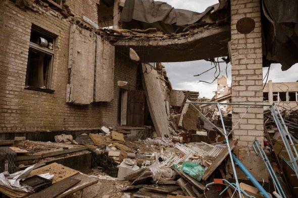 Следы войны в прифронтовом городе Гуляйполе Запорожской области 