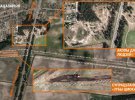 Военные укрепления под Гомелем на спутниковом снимке, 25 мая 2023 года