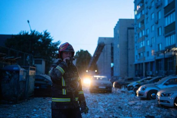 Киев оправляется после ночного нашествия БПЛА