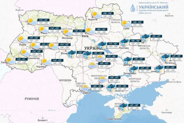 Погода в Україні на 9 липня