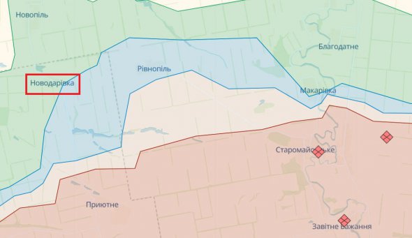 ЗСУ відкинули противника у районі Новодарівки