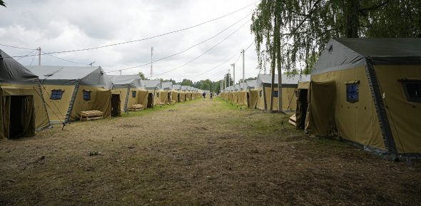 Військовий табір для найманців ПВК «Вагнер» в селі Цель, в 90 км на південь від Мінська, 7 липня 