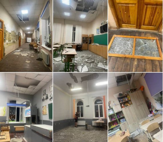 В Одессе из-за атаки россиян повреждены семь учебных заведений