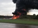 Показали пожежу на аеродромі Сольці