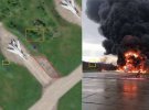 Показали пожежу на аеродромі Сольці