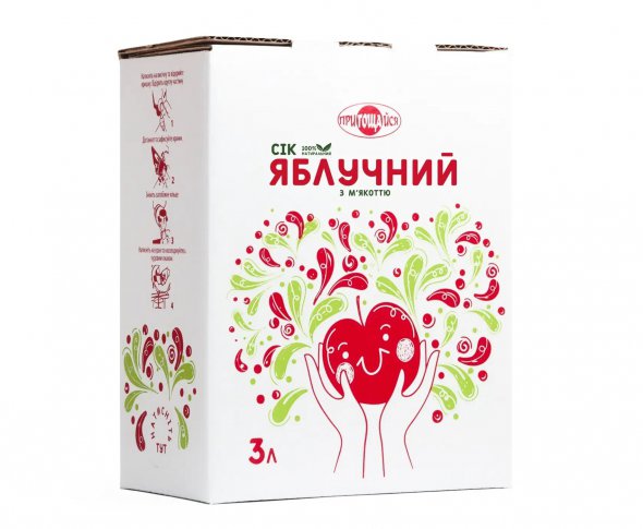 Сок яблочный "Пригощайся" обладает неповторимым вкусом и ароматом, что напоминает нам вкус детства и летних дней