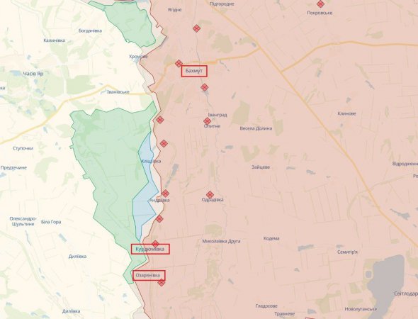 Силы обороны возле Бахмута освободили за неделю еще 3 кв. км