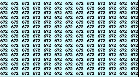 Головоломка: найдите число 662 среди 672 за 15 секунд