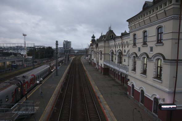 Вид главного железнодорожного вокзала Владивостока, 12 сентября. Ким Чен Ын направляется сюда для встречи с Путиным 