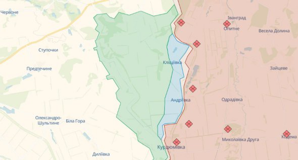 Клещиевка, Андреевка и частично оккупированная Курдюмовка расположены на стратегическом участке возле Бахмута