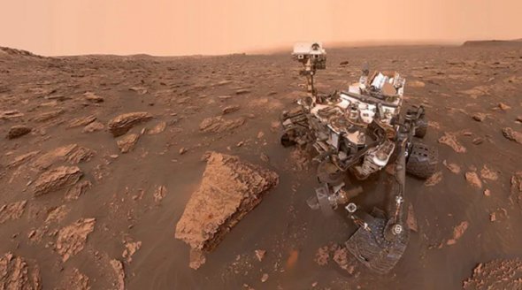 Марсоход Curiosity на планете Марс