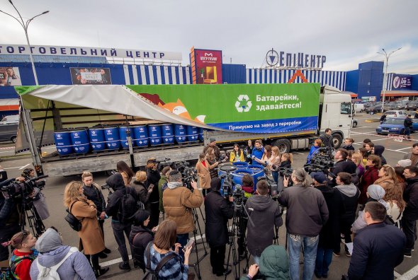 Епіцентр знову стає лідером вирішення проблеми збирання батарейок в масштабах країни