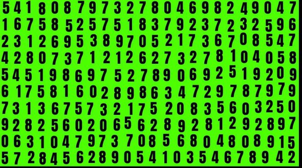 Цифрова головоломка стала "вірусною" у мережі: спробуйте знайти число 4884 за 15 секунд