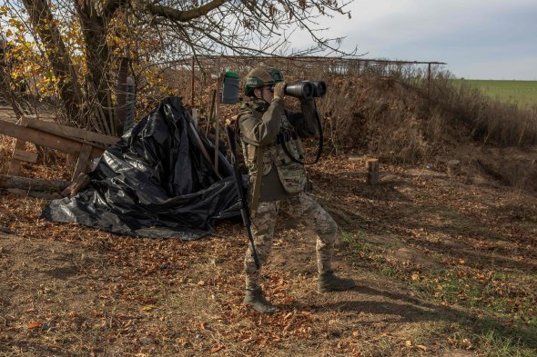 Украинские военные возле Херсона 