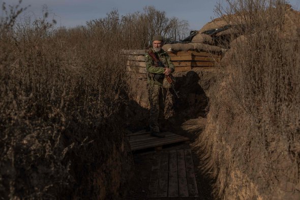 Украинские военные возле Херсона 