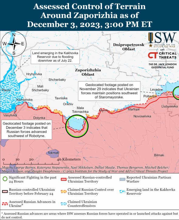 Бойові дії в Запорізькій області