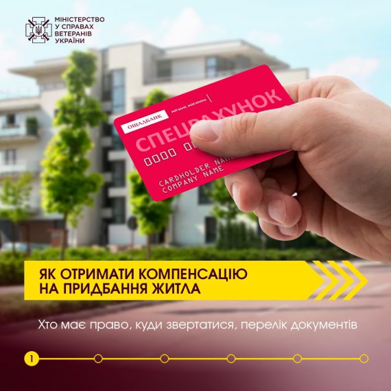 Міністерство у справах ветеранів пояснило, як отримати компенсацію на придбання житла