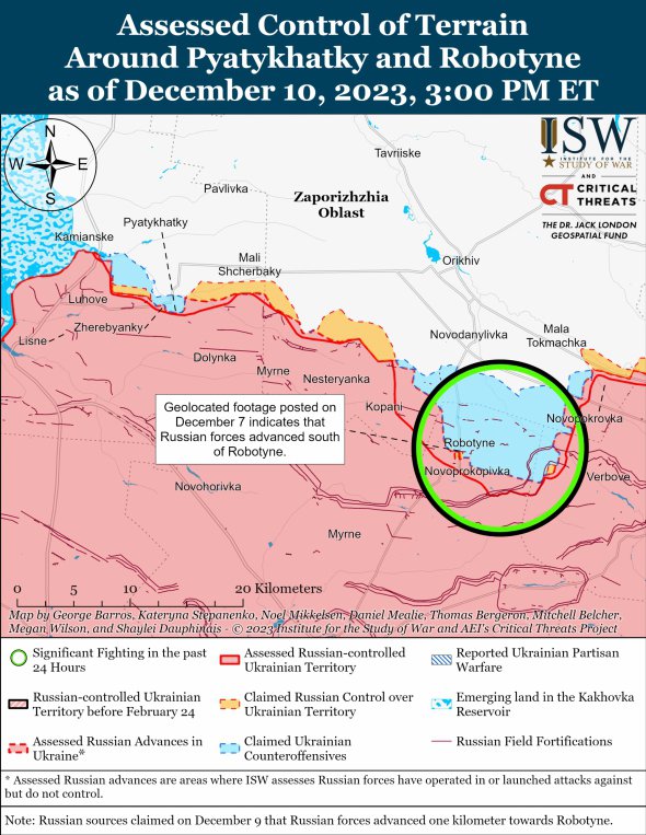 Карта боїв у Запорізькій області