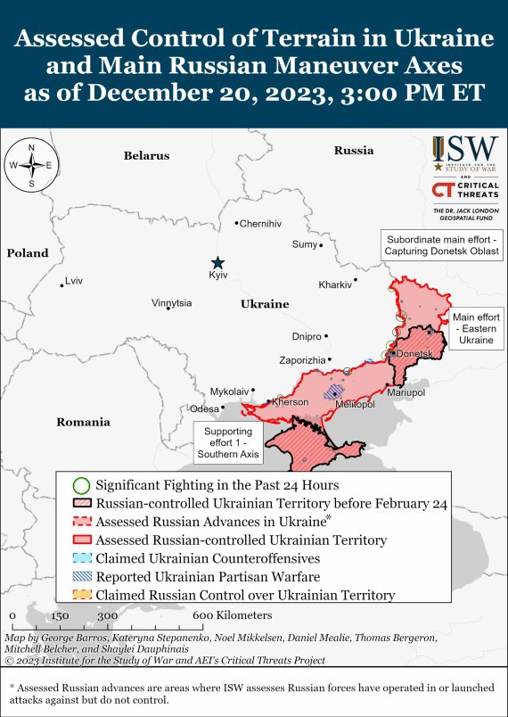 Свежие карты войны от ISW