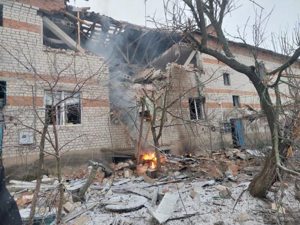 Разрушенный российской атакой жилой дом в Сумской области