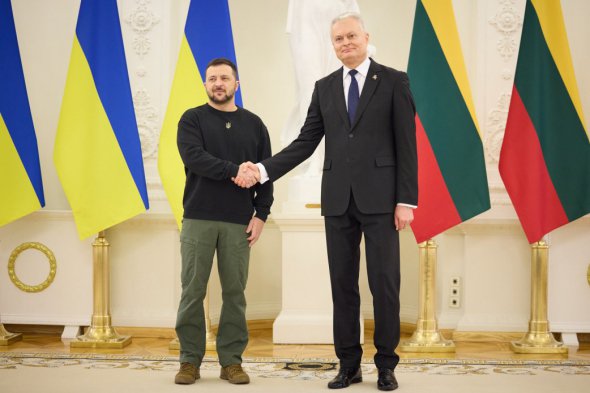 Президент Украины Владимир Зеленский и президент Литвы Гитанас Науседа в Вильнюсе