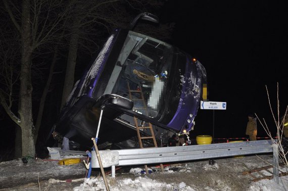 У Польщі перекинувся український автобус