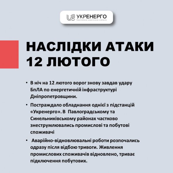 Последствия атаки 12 февраля