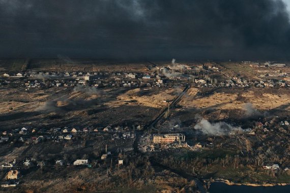 Показали свежие фото разрушенного города Авдеевка