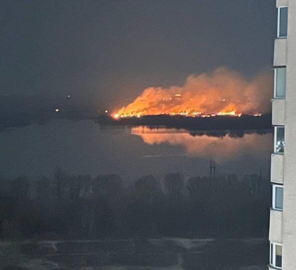В Киеве произошел большой пожар
